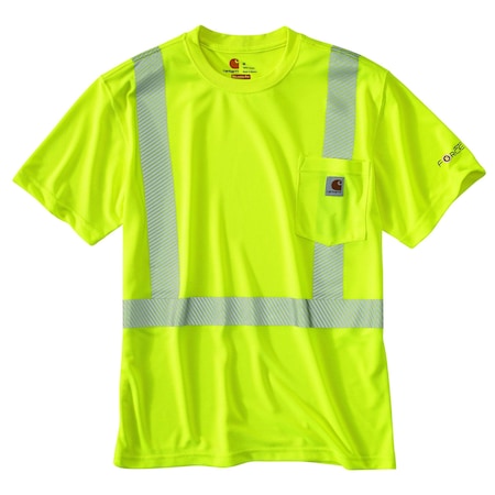 Carhartt Men's HV Force High Visibility SS Class S REG Short Sleeve Relaxed Brite Lime TK0495-M / 100495-323SREG